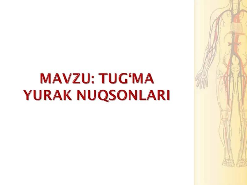tug'ma yurak nuqsonlari