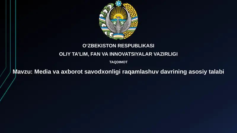 Raqamli asrda media va axborot savodxonligining ahamiyati