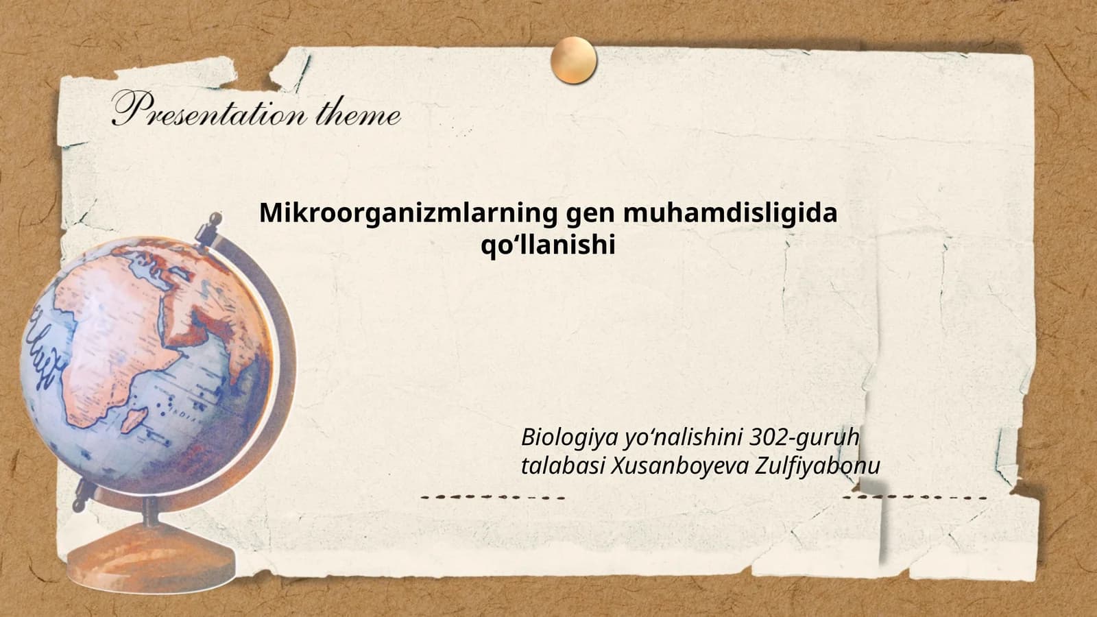 Mikroorganizmlarning gen muhamdisligida qoʻllanishi
