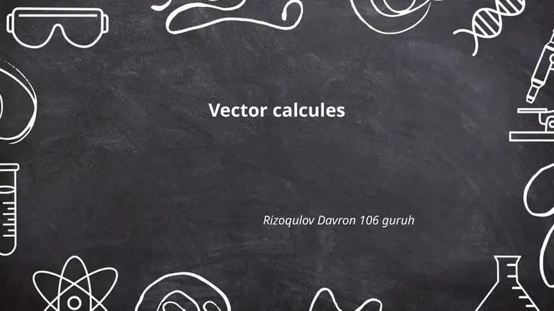 Vector calcules