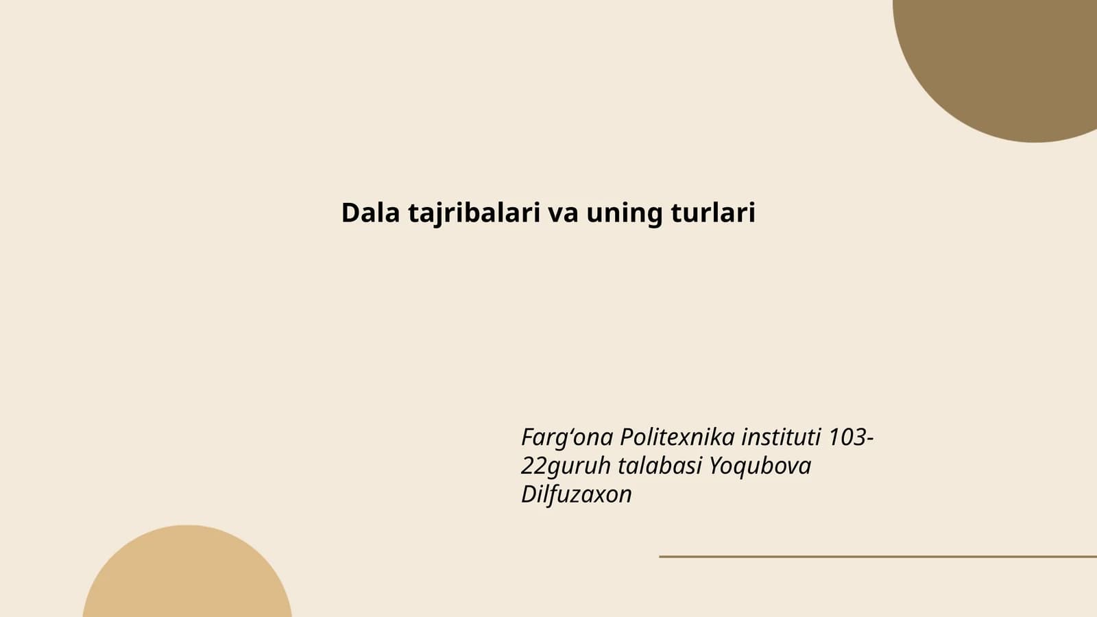 Tajriba tushunchasi