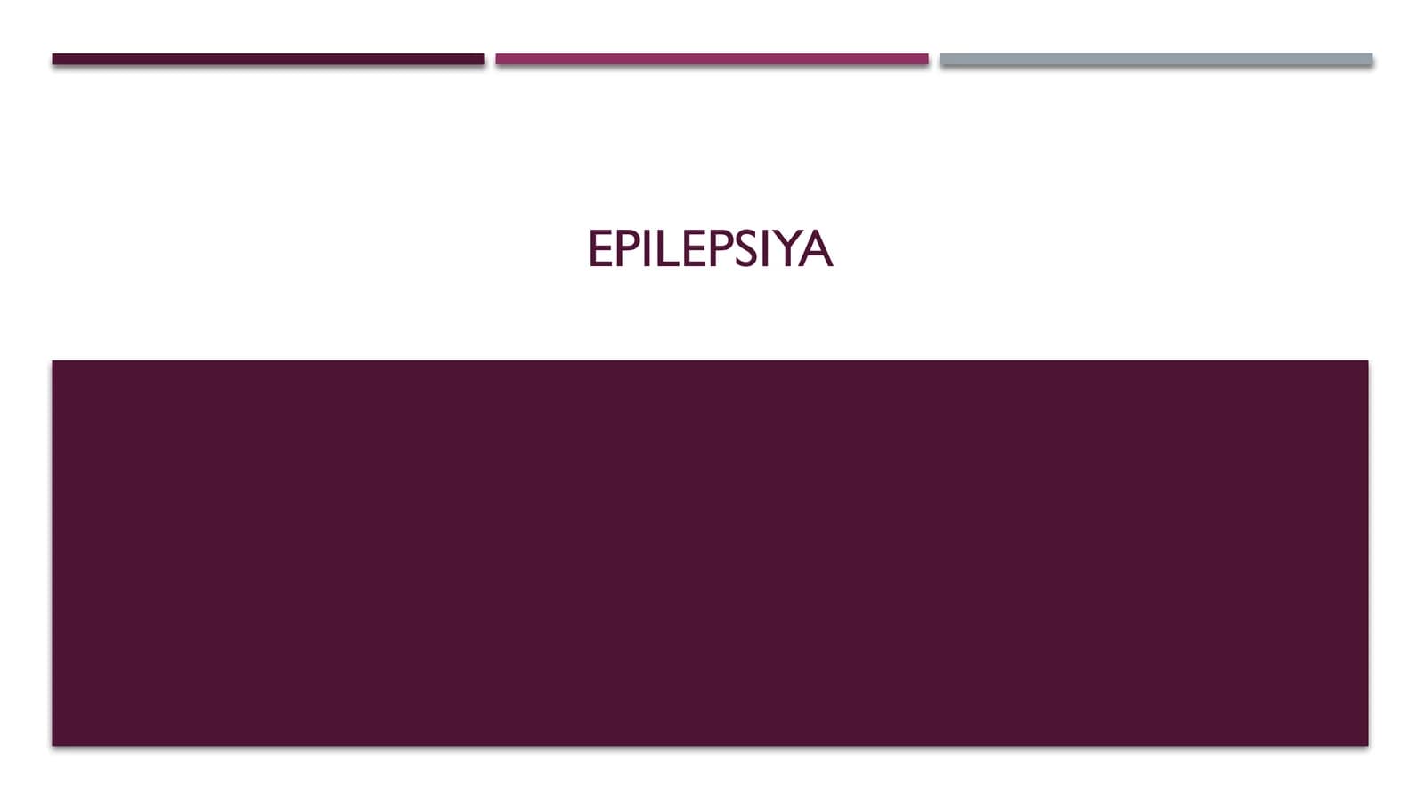 Epilepsiya