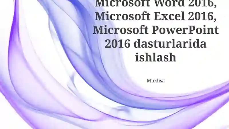 Excel 2016 Funksiyalari va Formulalari
