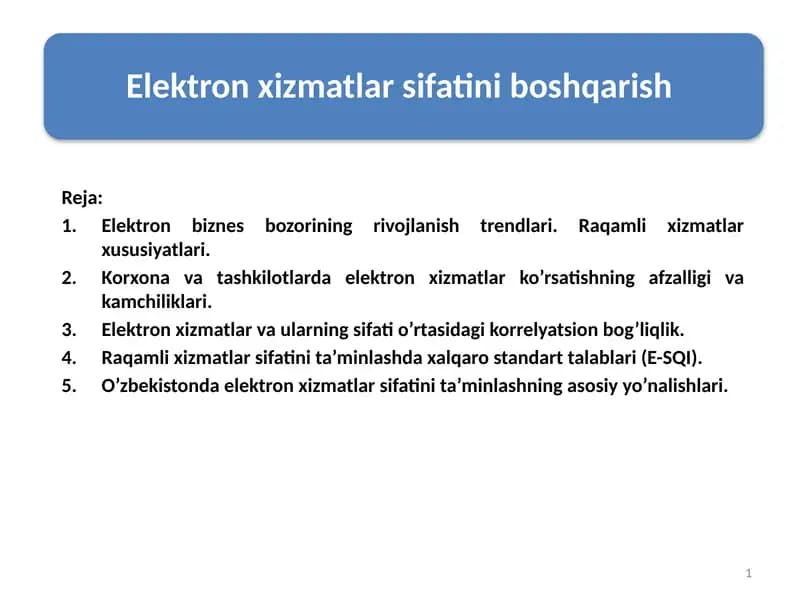 Elektron biznes bozorining rivojlanish trendlari