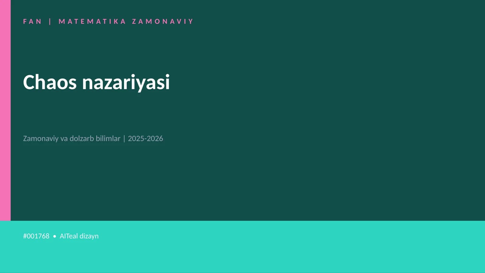 Chaos nazariyasi