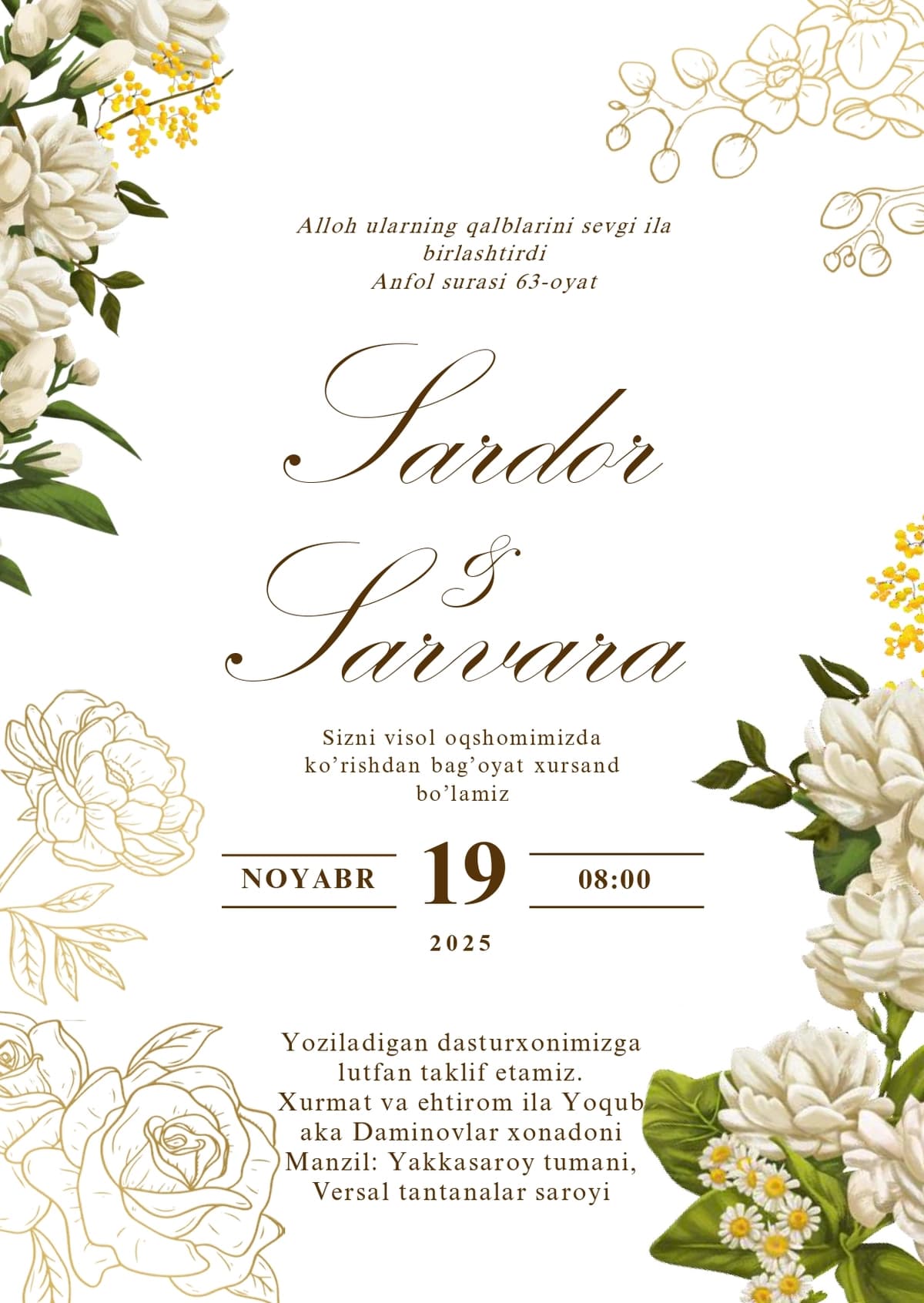 Taklifnoma dizayni