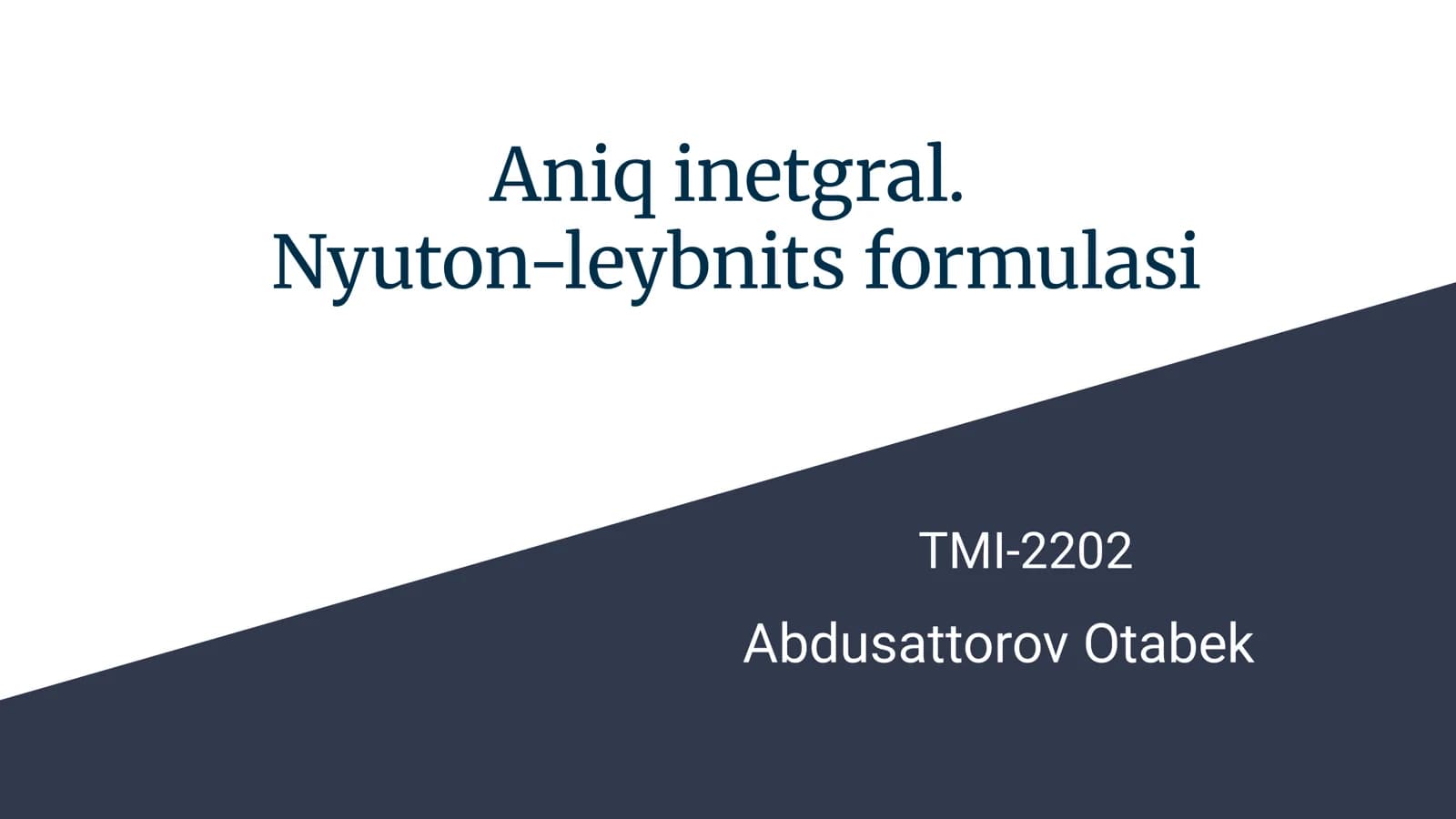 Aniq integral