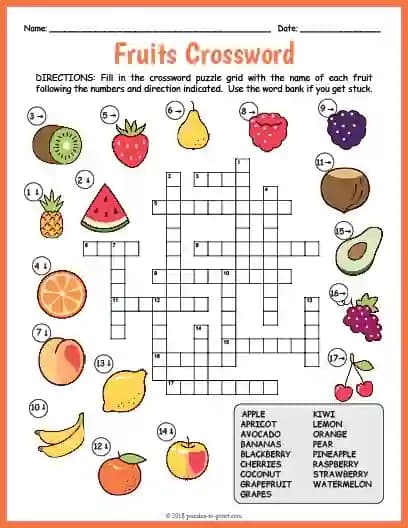 crossword fruit