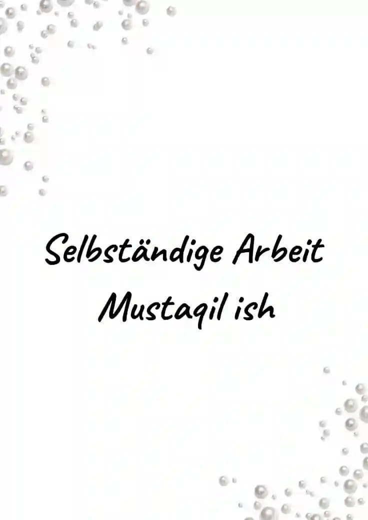Nemis tilidan mustaqil ish