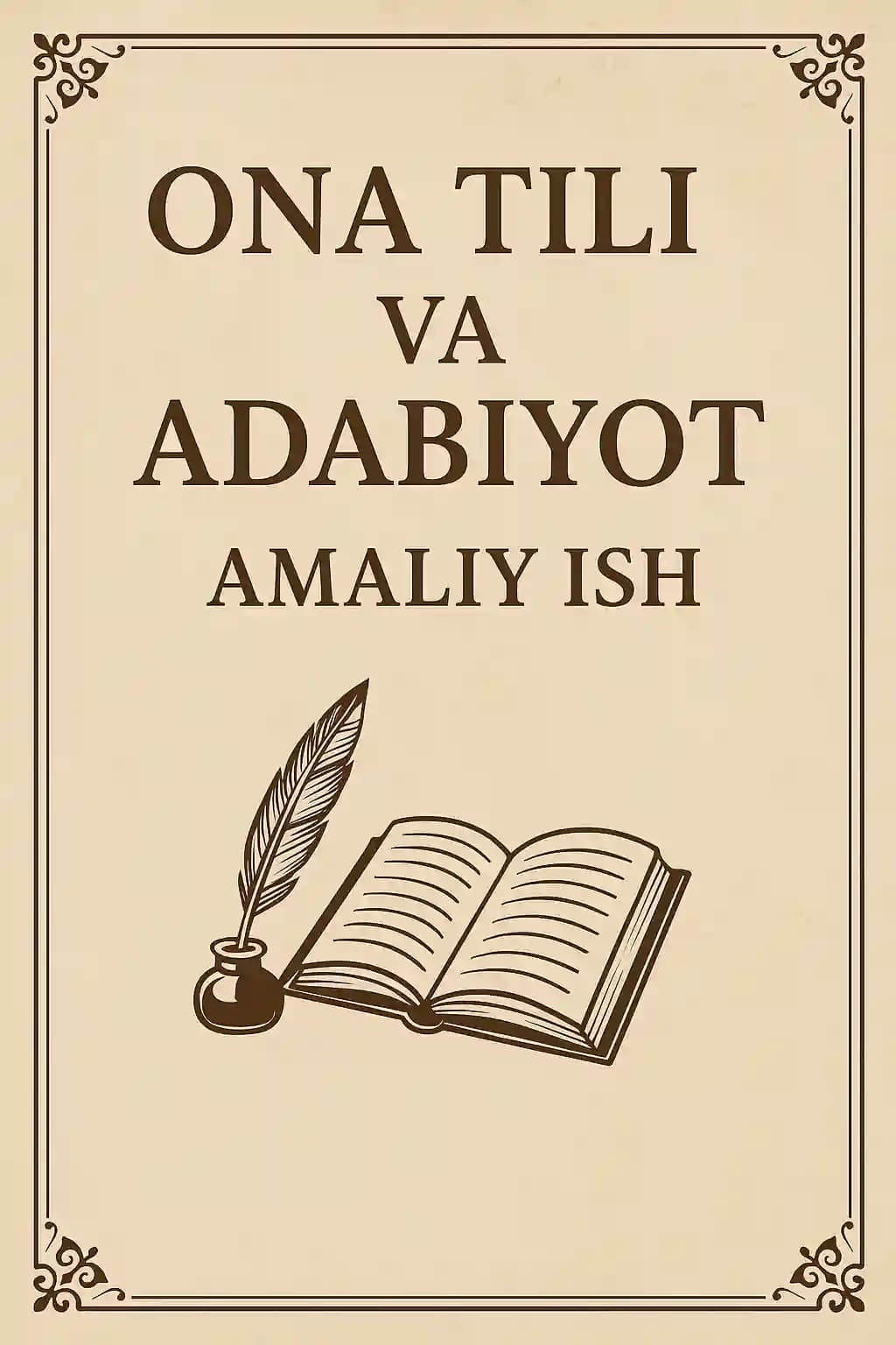 ona tili va adabiyot amaliy ish shabloni