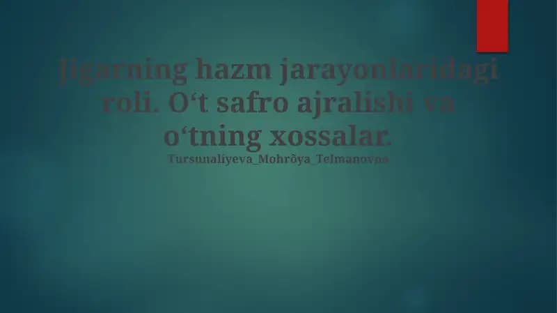 Öt jigarda ishlab chiqariladi, o't pufagida saqlanadi va o'n ikki barmoq ichakka (ingichka ichakning birinchi qismi) chiqariladi. Öt ajratish va oqimining buzilishi. Öt yog'larni hazm qilish va so'rib olish uchun muhim ahamiyatga ega