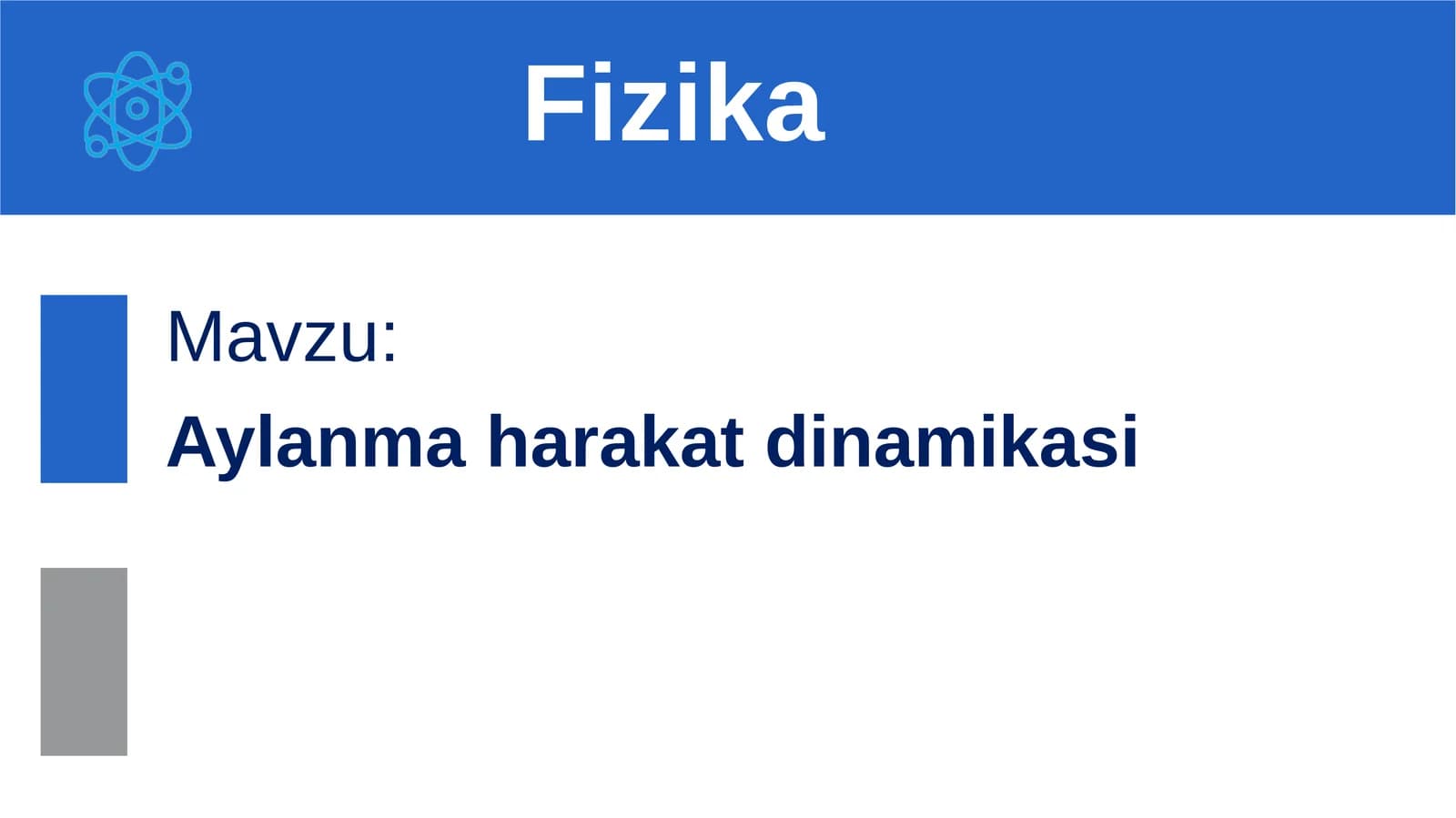 Aylanma harakat dinamikasi