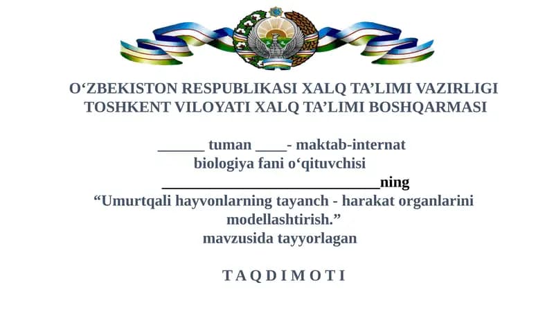 Umurtqali hayvonlarning tayanch-harakatlanish