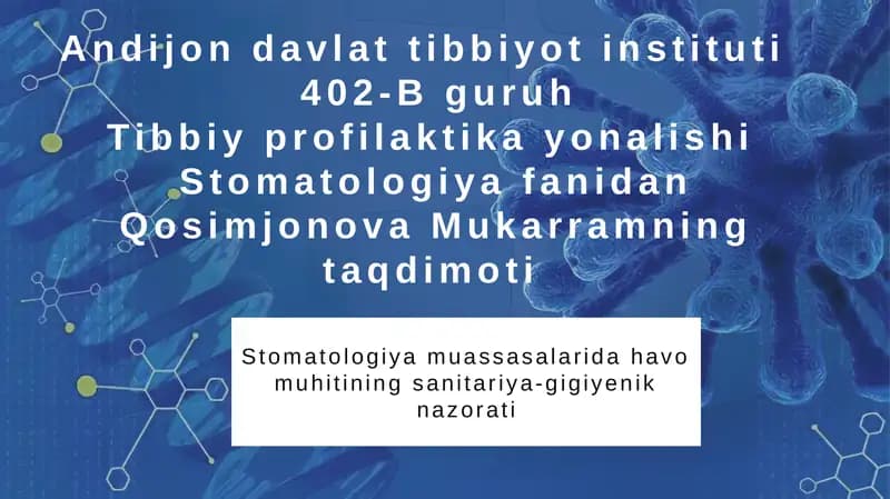 Qosimjonova Mukarramning taqdimoti