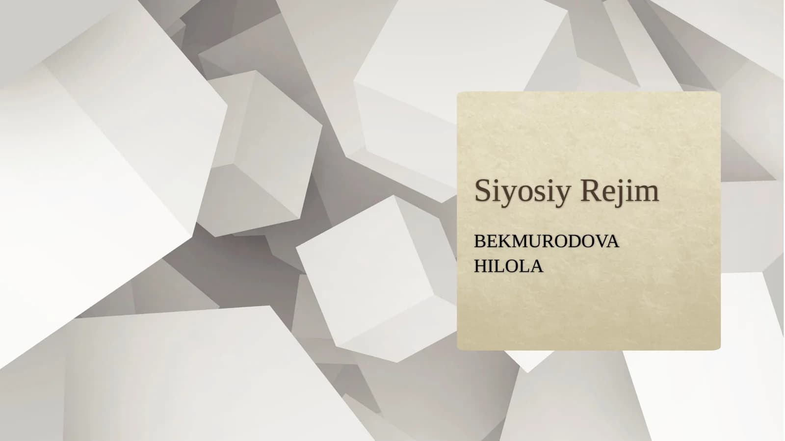 Siyosiy Rejim
