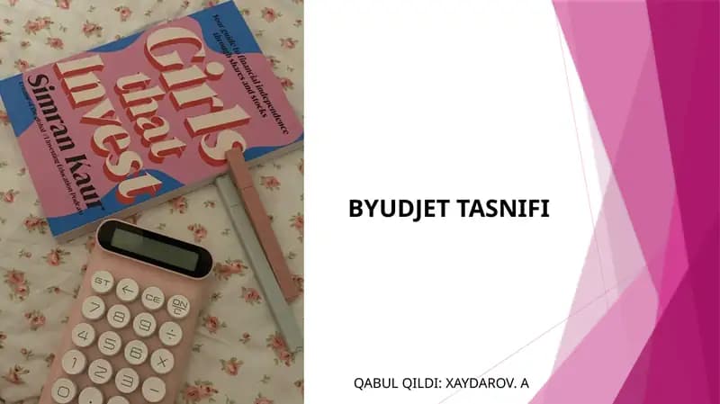 BYUDJET TASNIFI