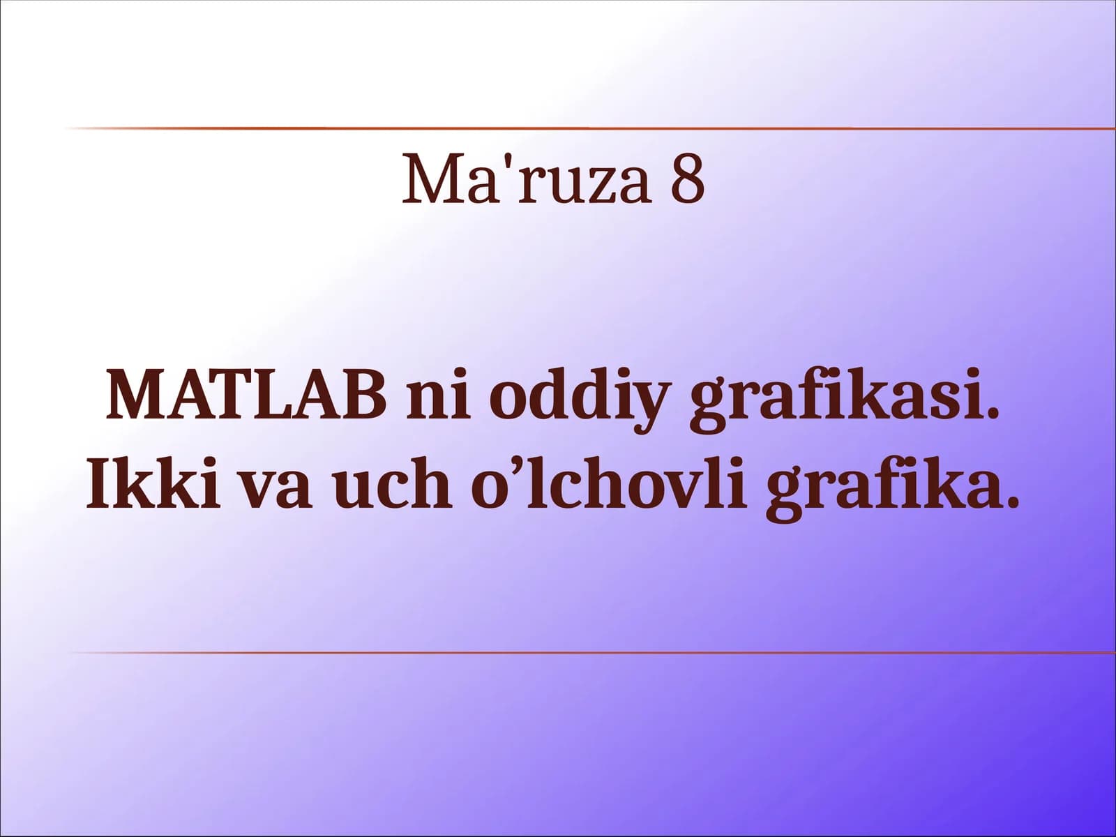 matlab ni oddiy grafikasi