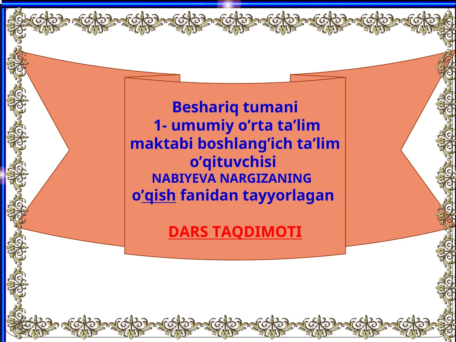 "Gunafsha" mavzusida tayyorlangan dars taqdimoti
