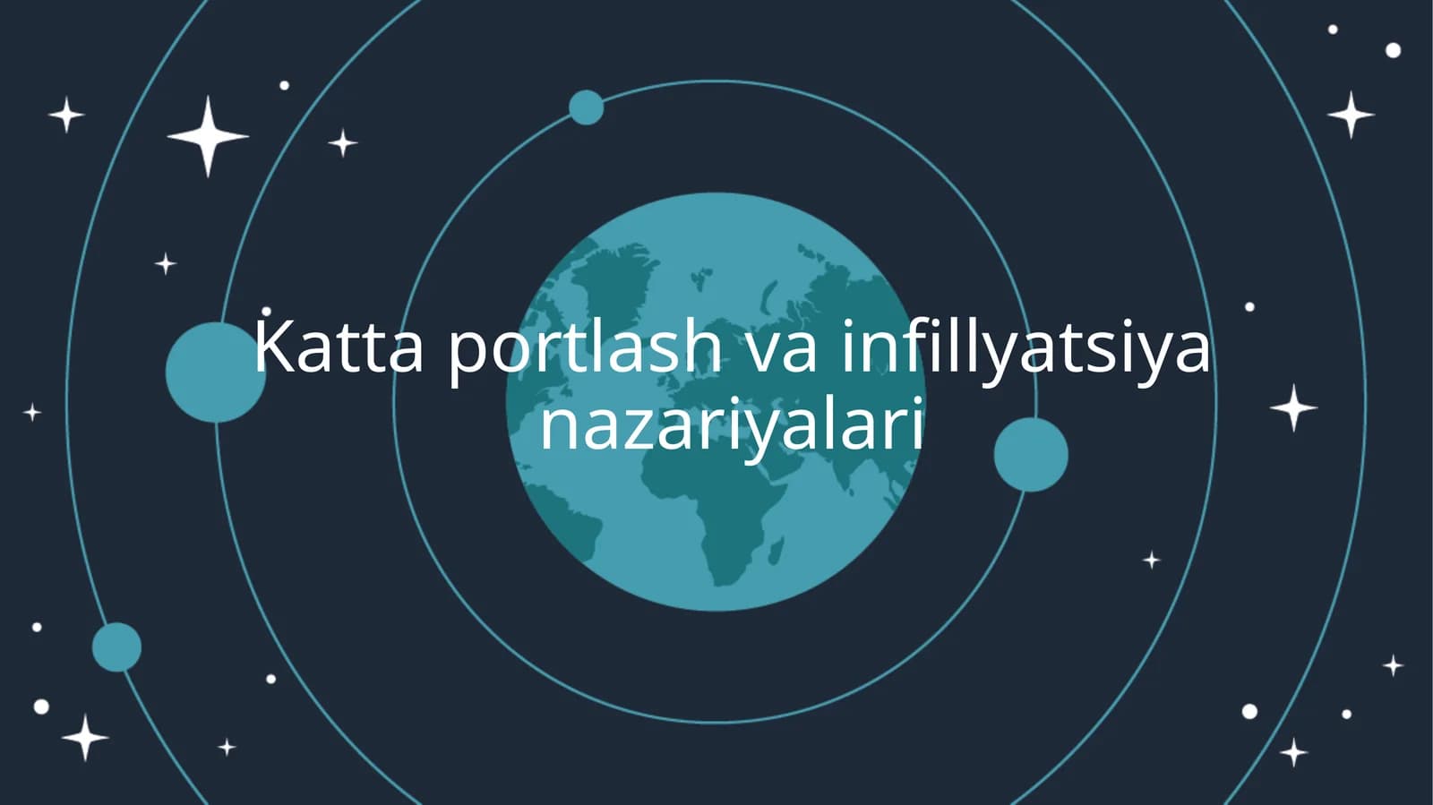 Katta portlash va infillyatsiya nazariyalari
