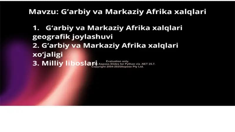 markaziy Afrika xalqlari