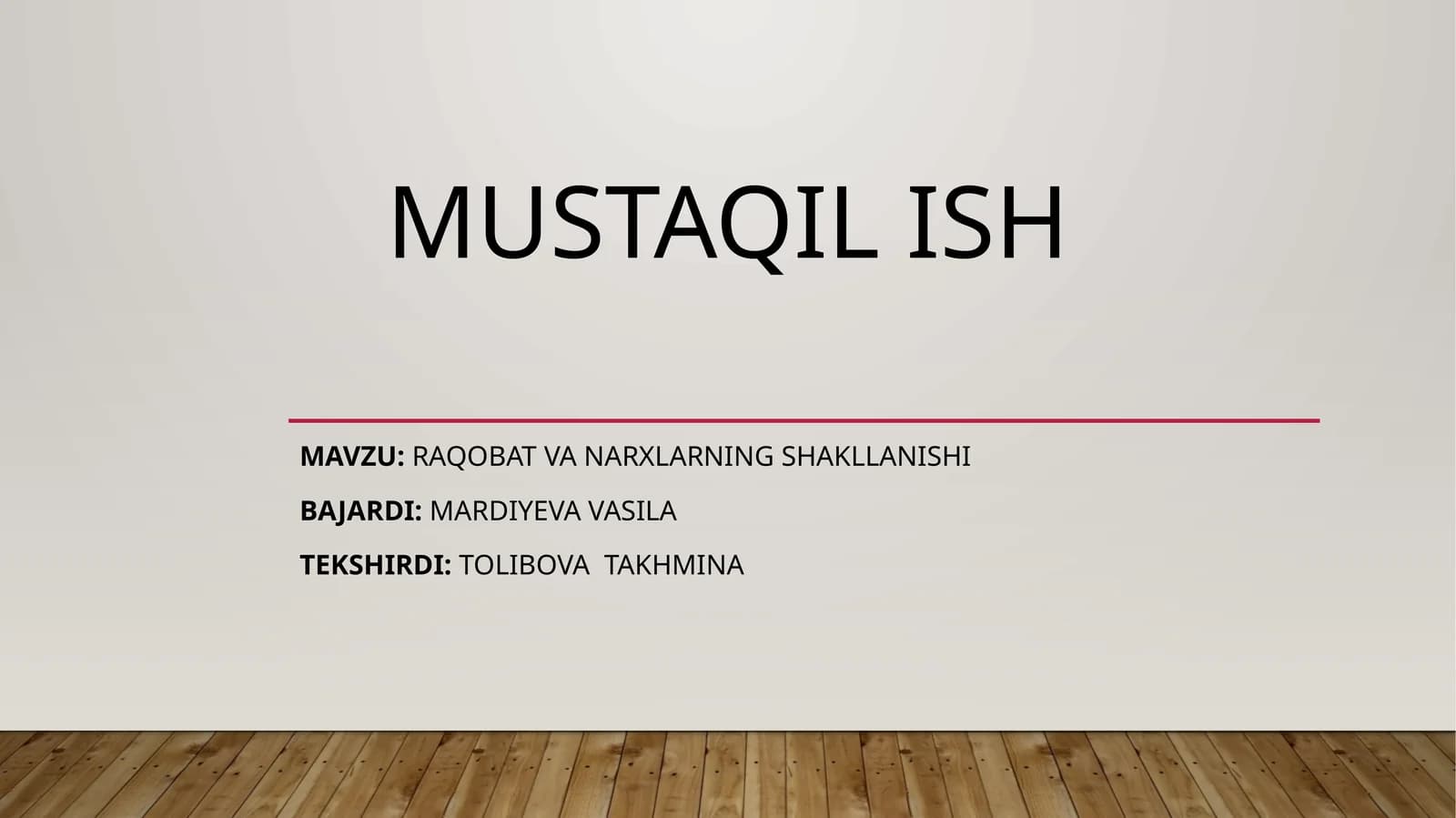 Raqobat va narxlarning shakllanishi