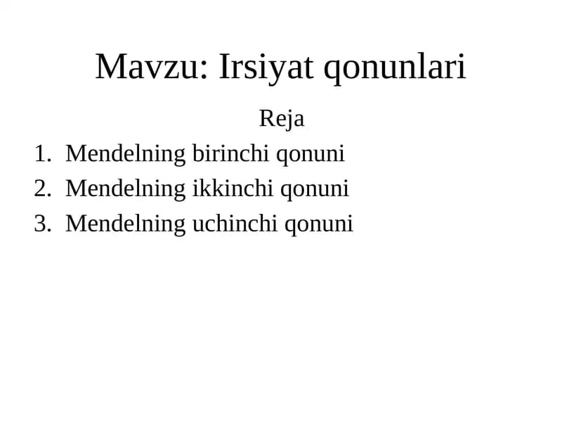 Irsiyat qonunlari
