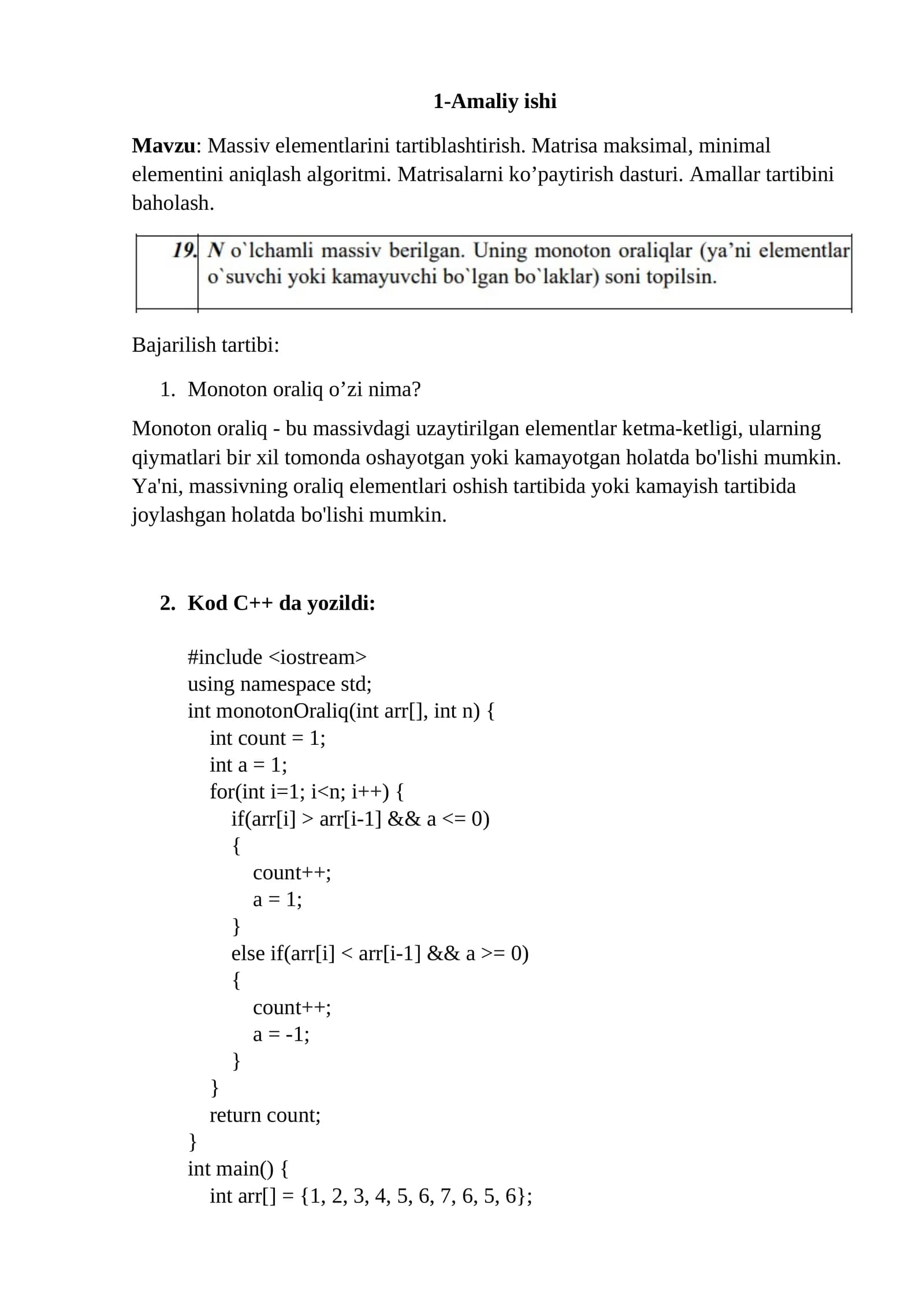 This practical task involves sorting