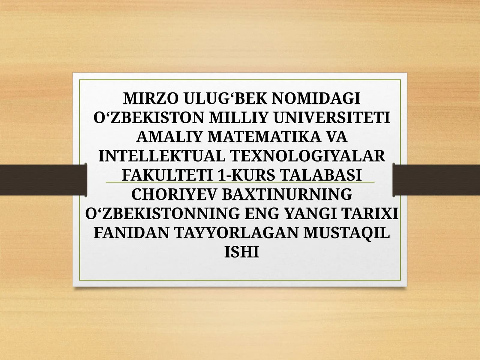 Oʻzbekistonda millatlararo totuvlik va diniy bagʻrikenglik