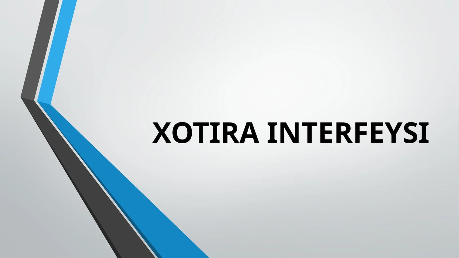 XOTIRA INTERFEYSI