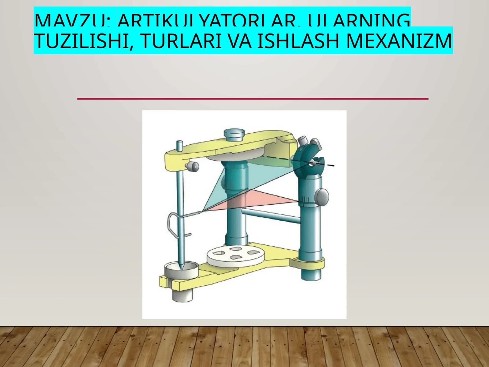 Artikulyatorlar,ularning tuzilishi, turlari va ishlash mexanizm