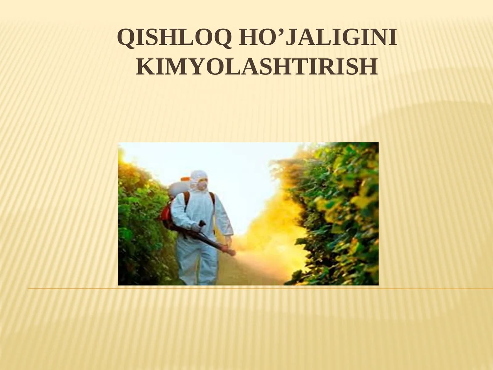 Qishloq ho’jaligini kimyolashtirish