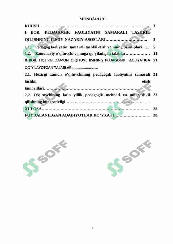 Òqituvchiga qòyiladigan zamonaviy talablar