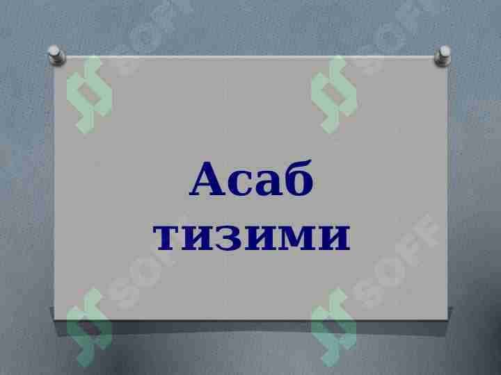 Асаб тизими