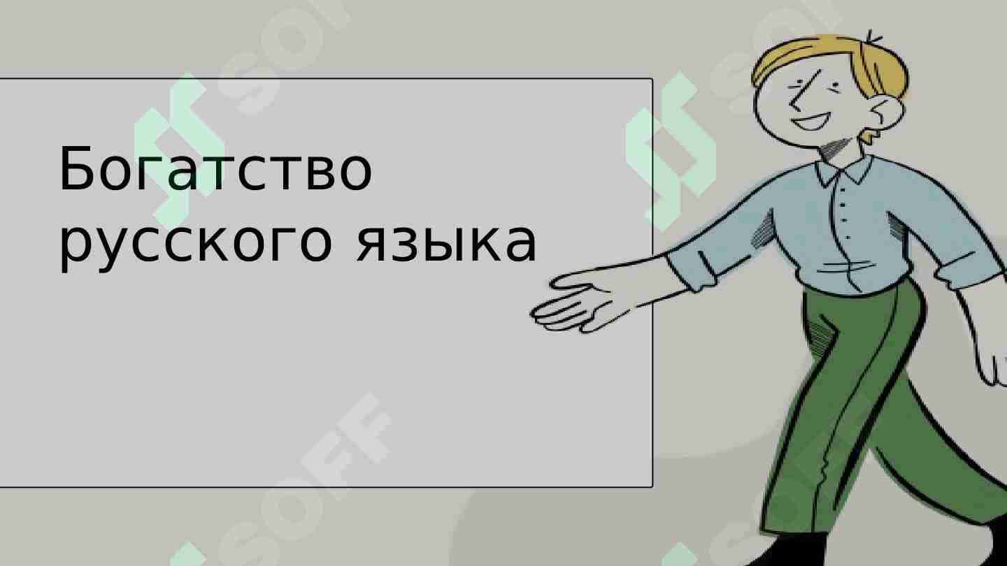 Богатство русского языка