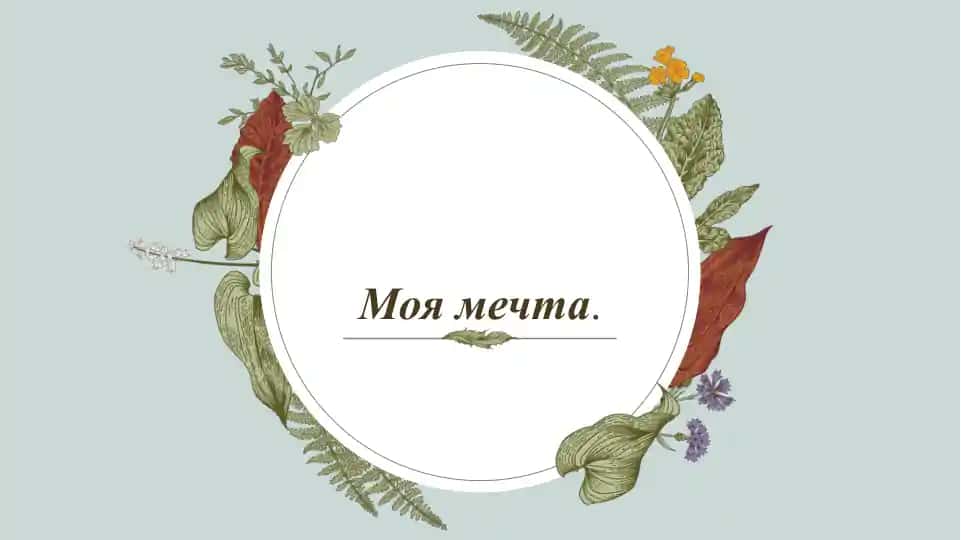 Моя мечта.
