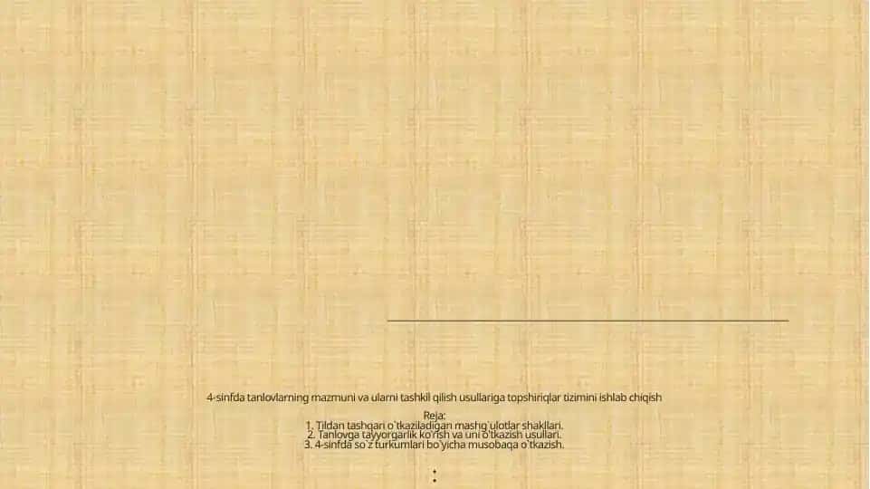 Tanlov tashkil qilish usullari