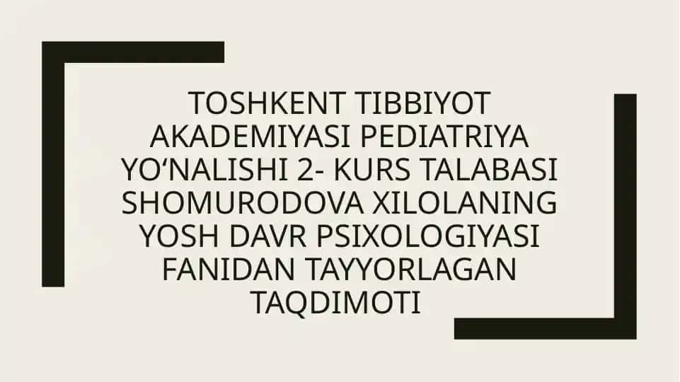 Infantilizm va uning oqibatlari