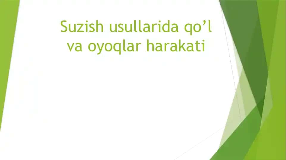 Suzishusullarida qo’lva oyoqlar harakati