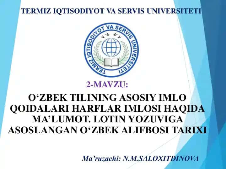 O‘zbek tilining asosiy imlo qoidalari