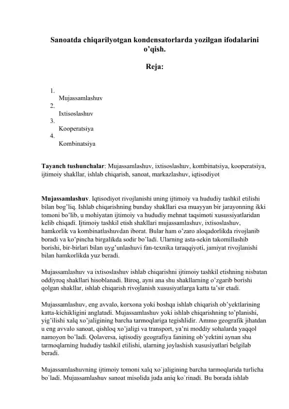 Sanoatda chiqarilyotgan kondensatorlar