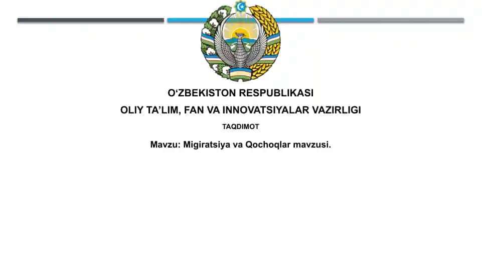 Migiratsiya va Qochoqlar mavzusi