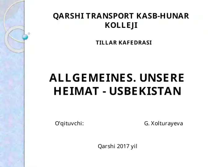 QARSHI TRANSPORT KASB-HUNAR KOLLEJI
