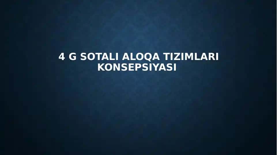 Mobil aloqa tarmoqlari