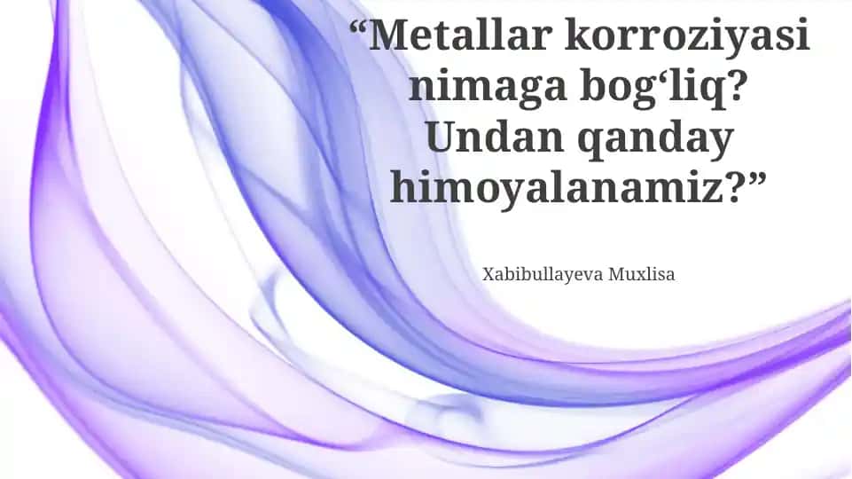 Metallar korroziyasi