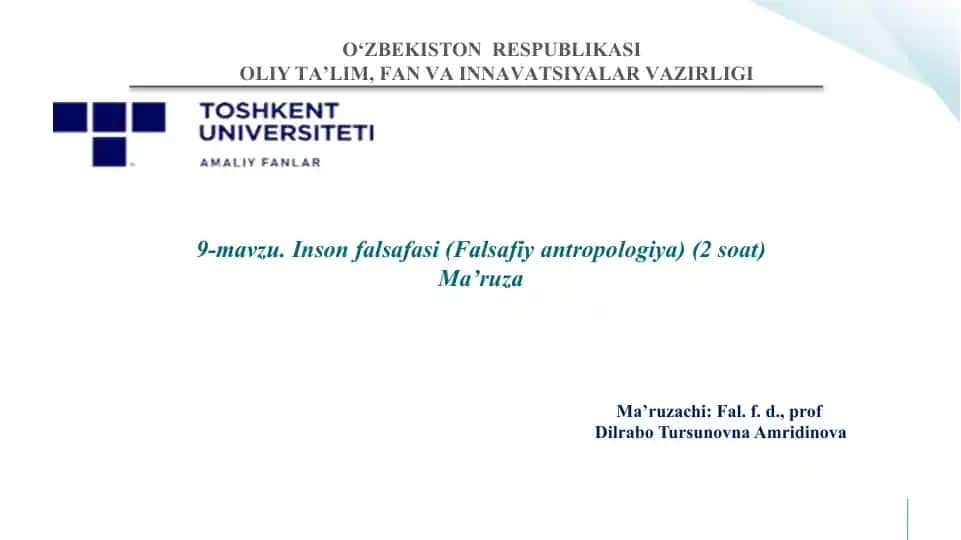 Inson falsafasi (Falsafiy antropologiya)