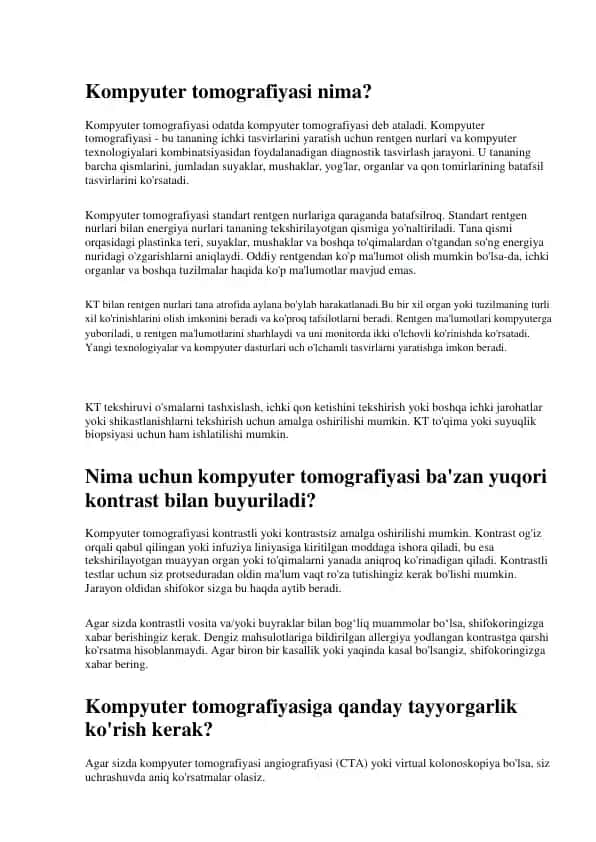 Kompyuter tomografiyasi