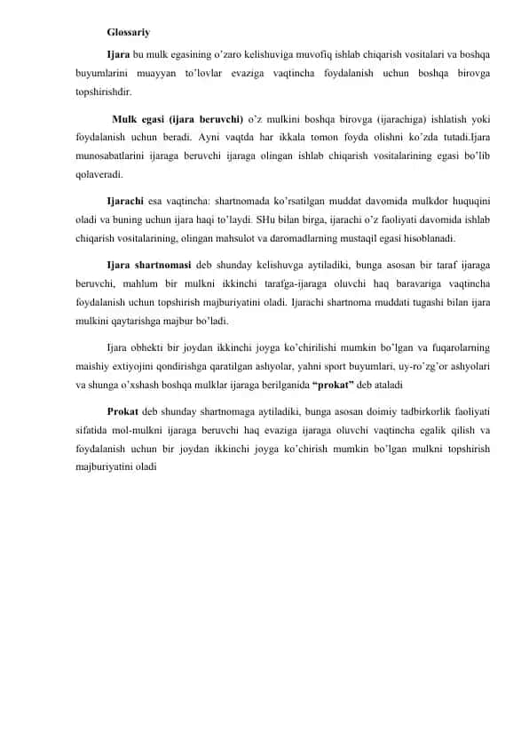 Glossariy