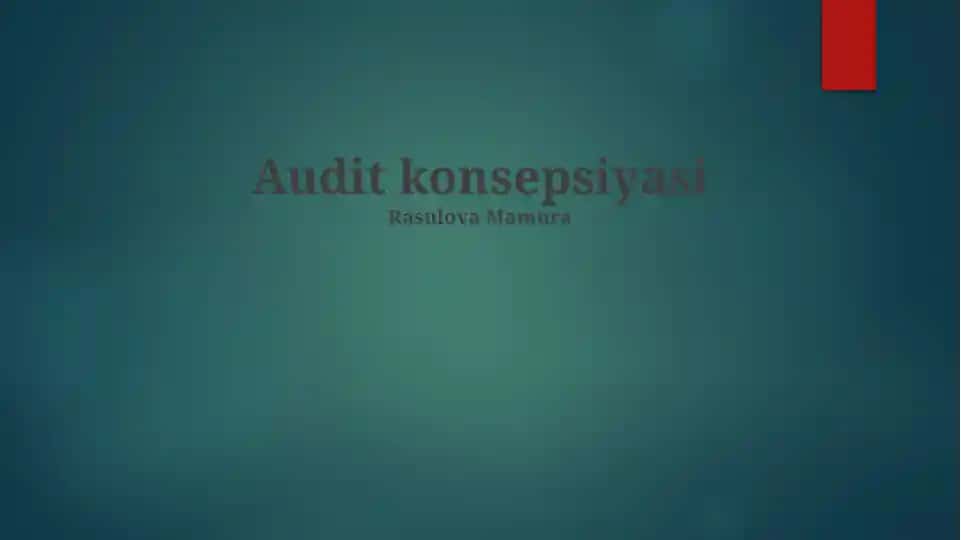 Audit konsepsiyasi