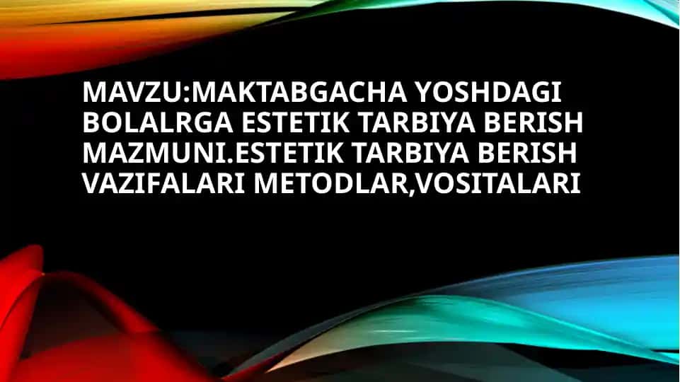 Estetik tarbiya