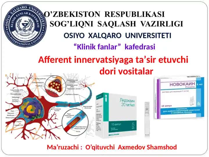 Afferent innervatsiyaga ta'sir etuvchi dori vositalar